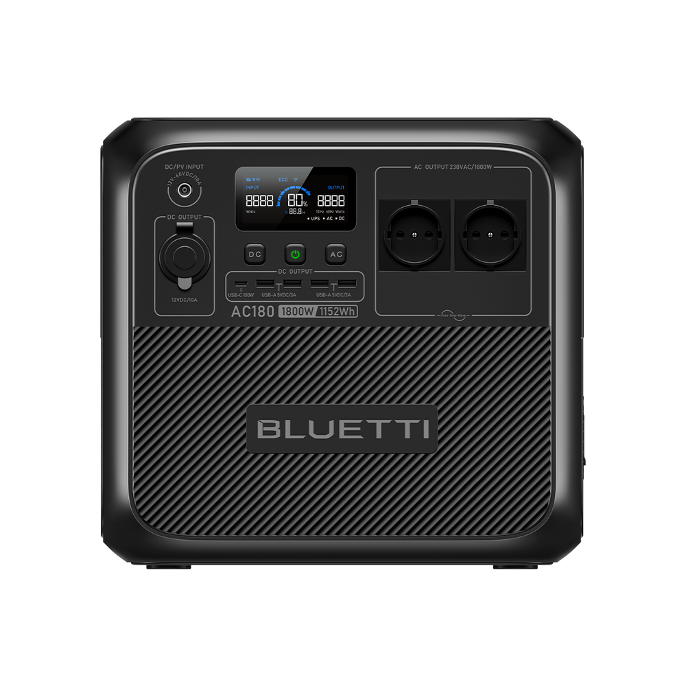 BLUETTI AC180 Tragbare Powerstation | 1800 W 1152 Wh (Nur Für Deutschland)