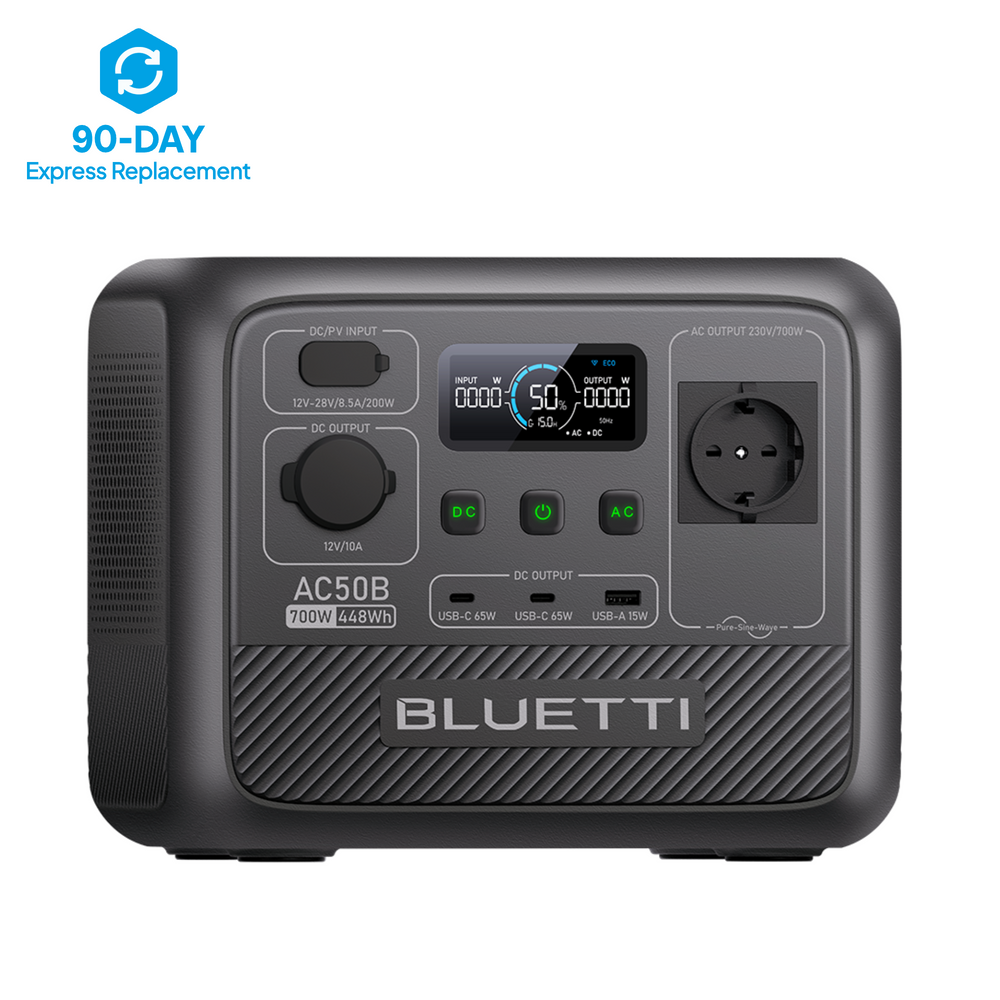BLUETTI AC50B Tragbare Powerstation für Camping | 700 W 448 Wh (Nur Für Deutschland)