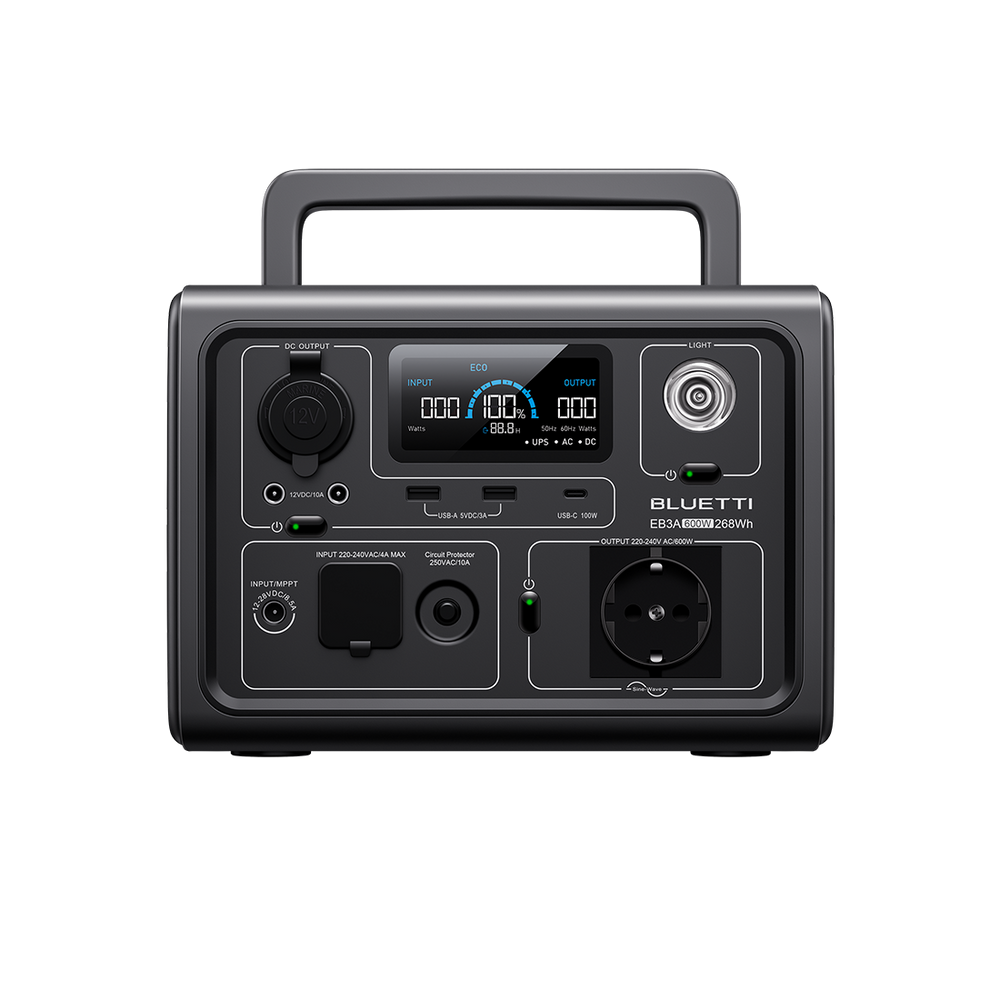 BLUETTI EB3A Tragbare Powerstation | 600 W 268 Wh (Nur Für Deutschland)