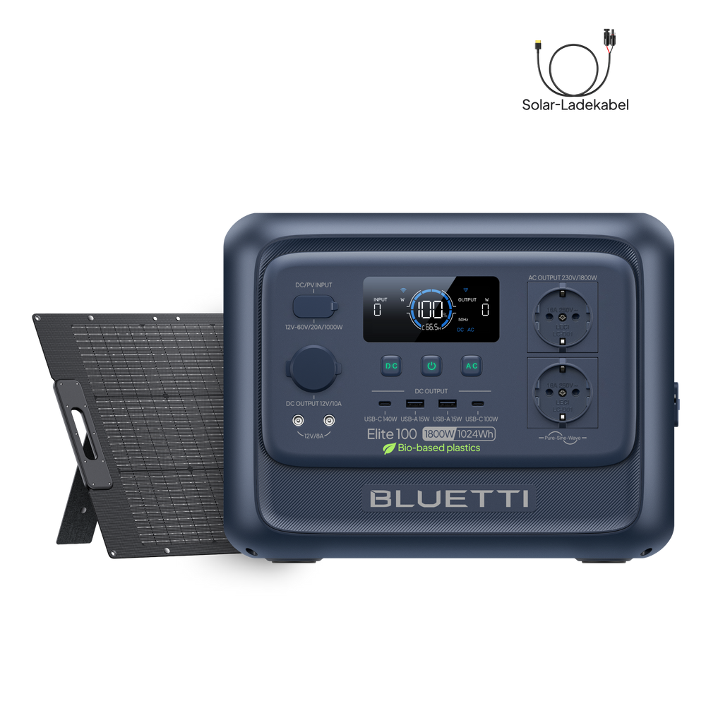BLUETTI Elite 100 V2 Tragbare Powerstation | 1800 W 1024 Wh (Nur Für Deutschland)