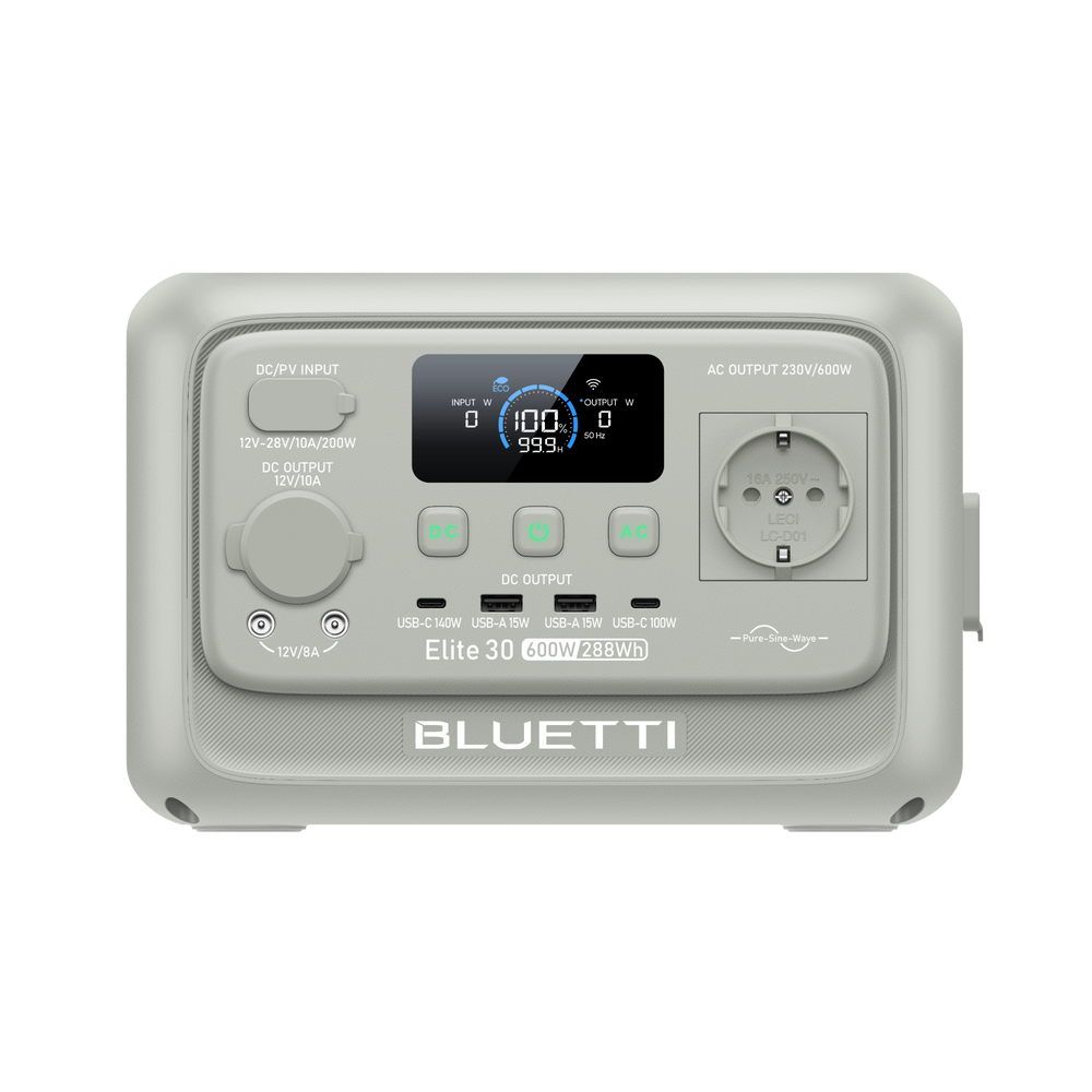 BLUETTI Elite 30 V2 Tragbare Powerstation | 600 W 288 Wh (Nur Für Deutschland)