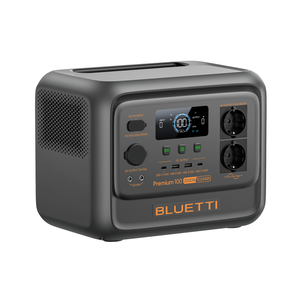 BLUETTI Premium 100 V2 Tragbare Powerstation | 2.000W 1.024Wh