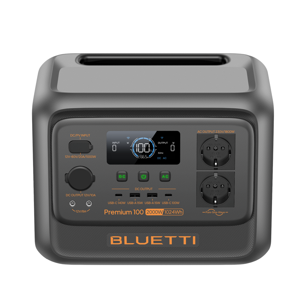 BLUETTI Premium 100 V2 Tragbare Powerstation | 2.000W 1.024Wh