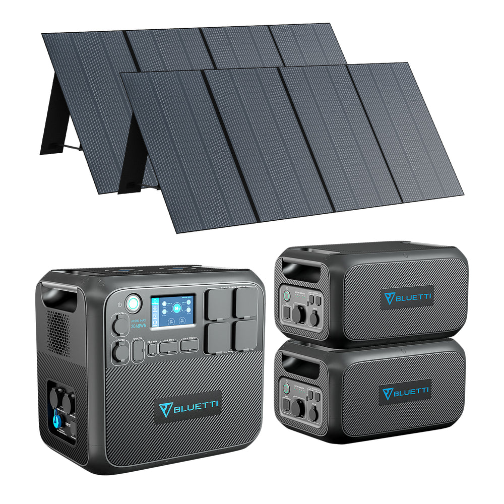 bluetti ac200max + 2*b230+ 2*pv350 stromaggregat solar