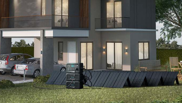 Inverter Stromerzeuger mit Solar-Panele