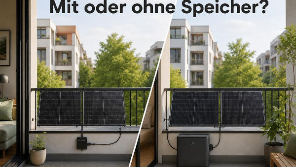 Balkonkraftwerk mit und ohne Speicher im direkten Vergleich