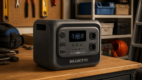BLUETTI Elite 300 tragbare Powerstation in der Garage