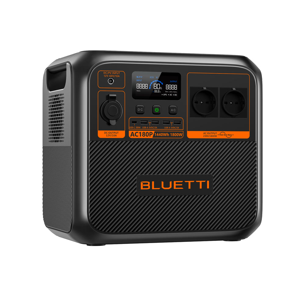BLUETTI AC180P Tragbare Powerstation | 1800 W 1440 Wh