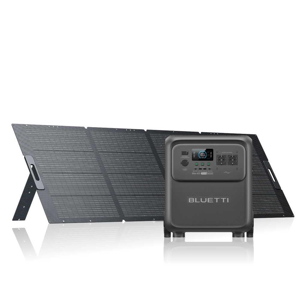 BLUETTI Elite 400+350W | 2.600W 3.840Wh 350W Solar Kit (Nur Für Deutschland)