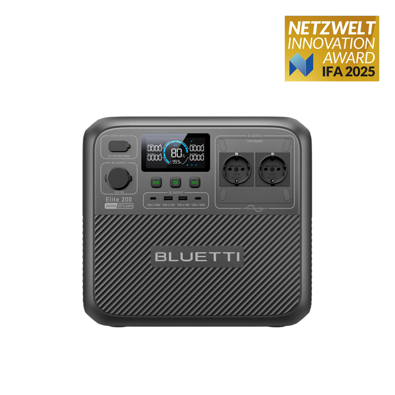 BLUETTI Elite 200 V2 Tragbare Powerstation | 2600 W 2073,6 Wh (Nur Für Deutschland)