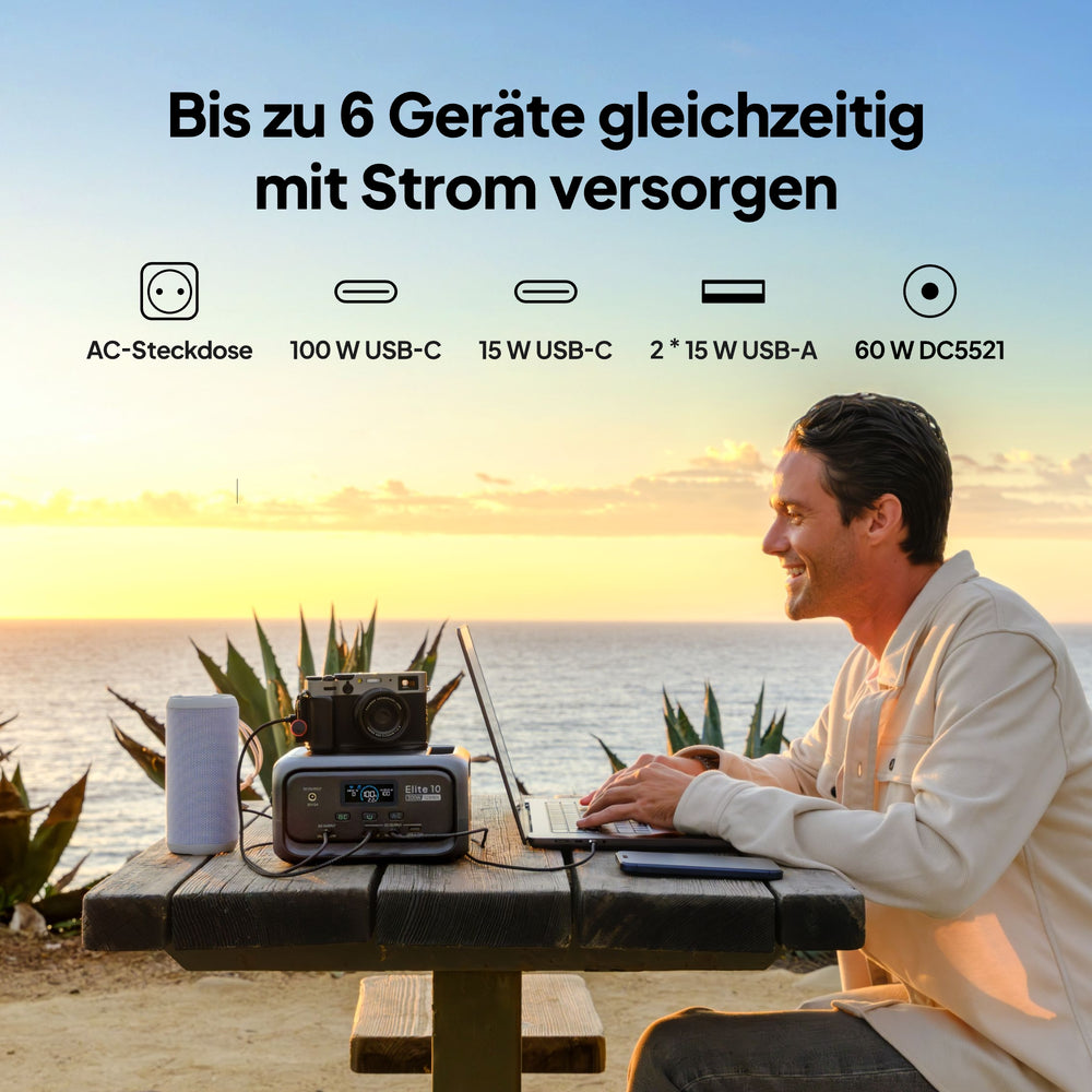 BLUETTI Elite 10 Mini Powerstation | 200 W 128 Wh (Nur Für Deutschland)