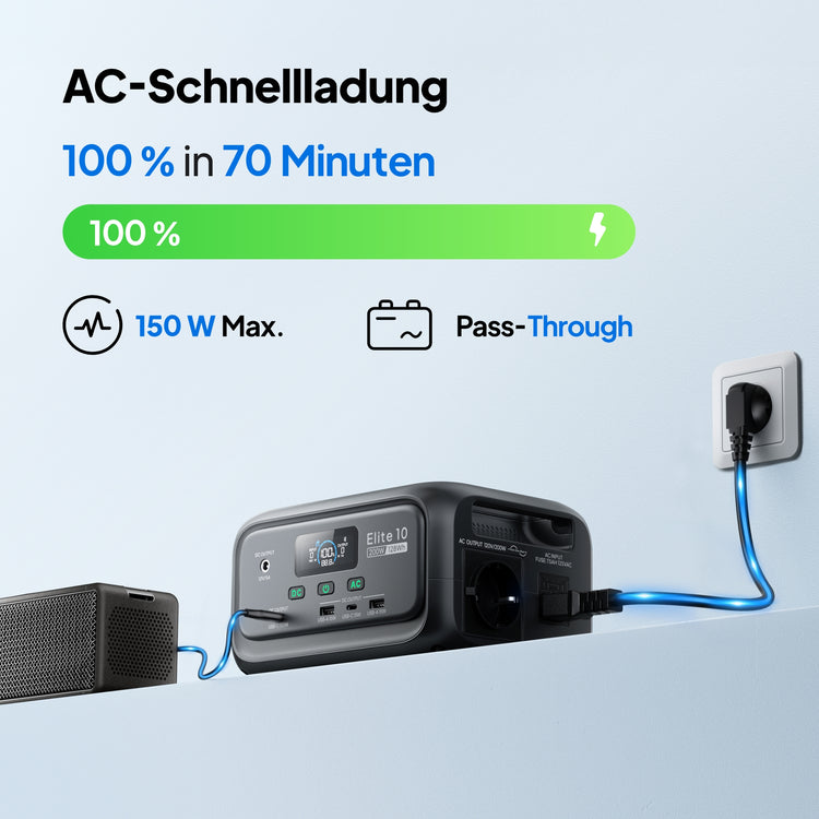 BLUETTI Elite 10 Mini Powerstation | 200 W 128 Wh (Nur Für Deutschland)