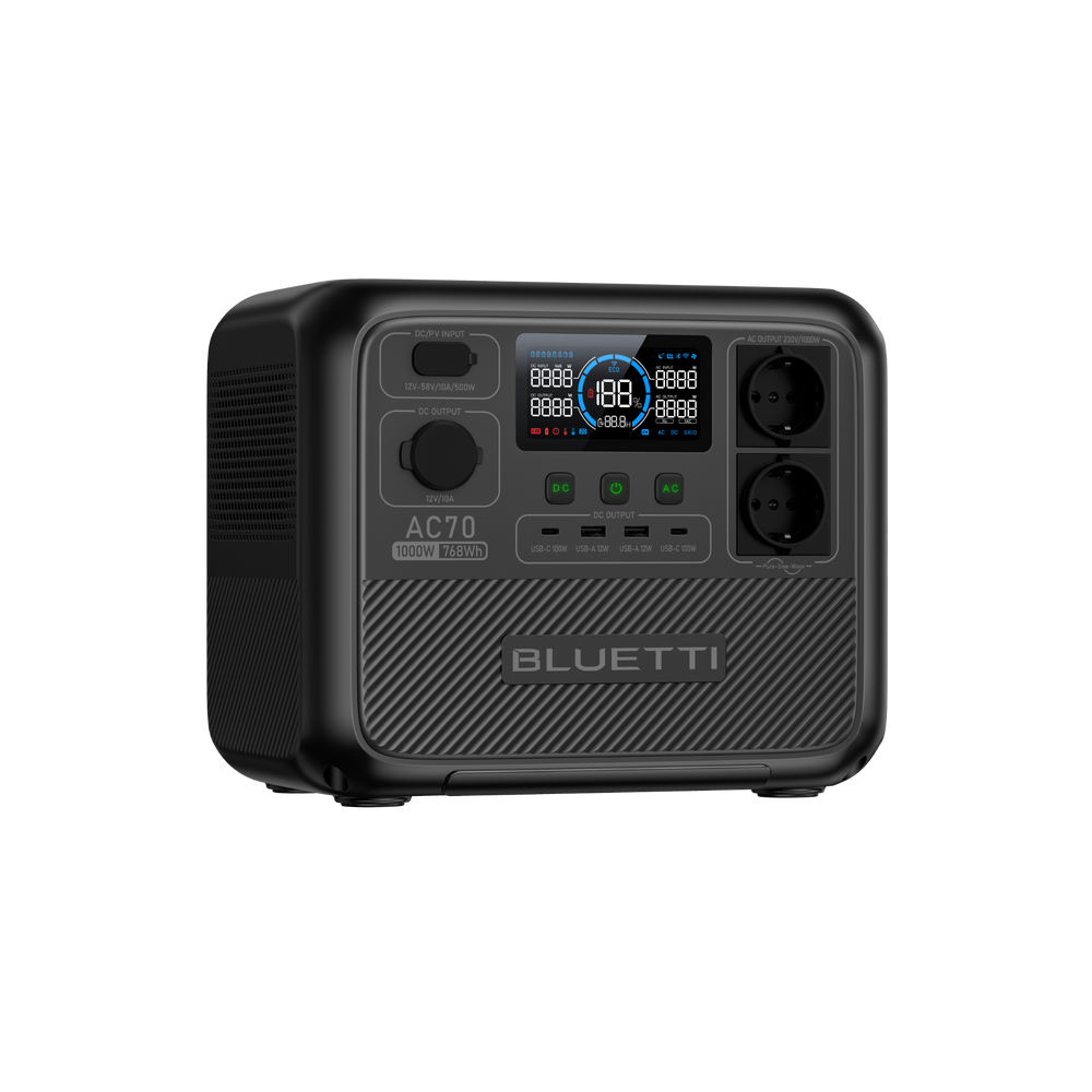 BLUETTI AC70 Tragbare Powerstation | 1000 W 768 Wh (Nur Für Deutschland)