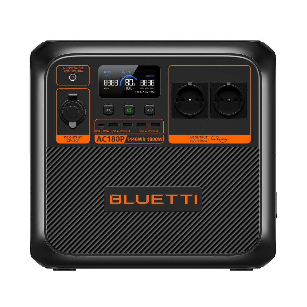 BLUETTI AC180P Tragbare Powerstation | 1800 W 1440 Wh