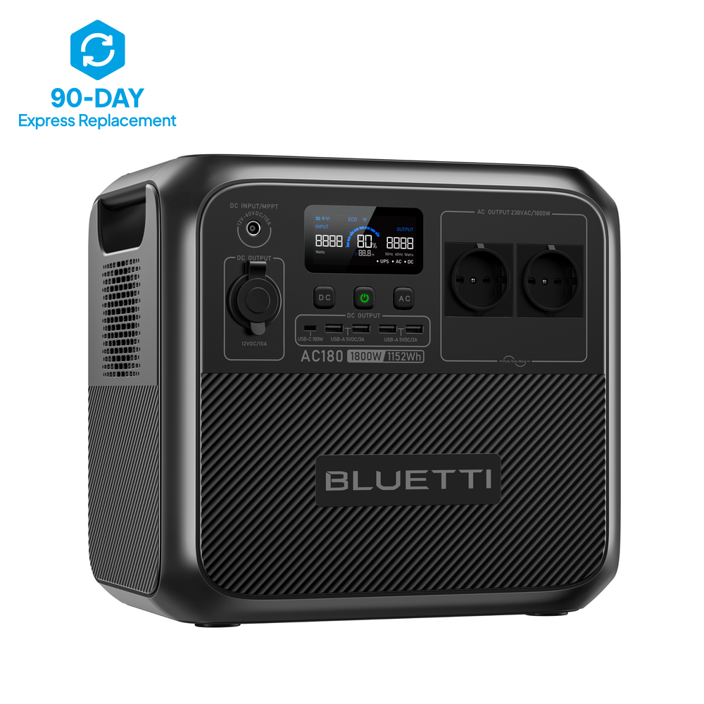 BLUETTI AC180 Tragbare Powerstation | 1800 W 1152 Wh (Nur Für Deutschland)