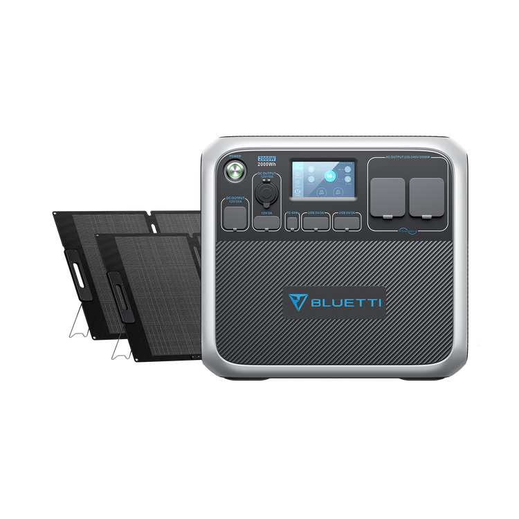 BLUETTTI AC200P Tragbare Solargenerator + MP200 Solarpanele