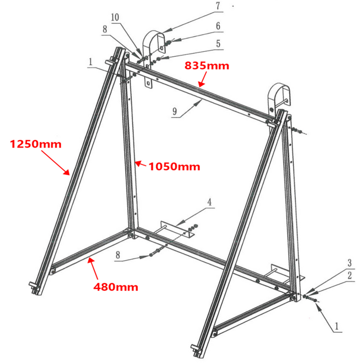 Verstellbare Halterung für Balkonkraftwerk-System