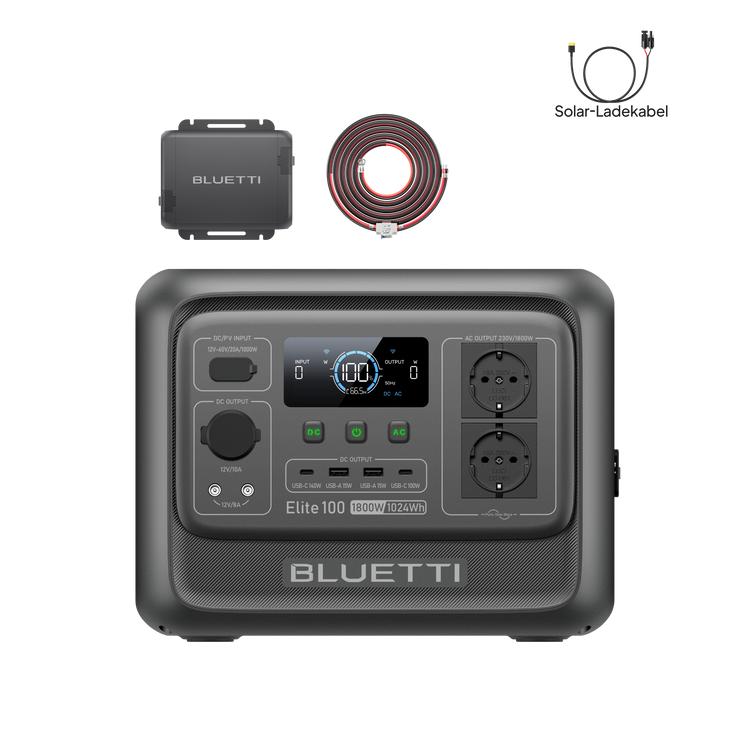 BLUETTI Elite 100 V2 Tragbare Powerstation | 1800 W 1024 Wh (Nur Für Deutschland)