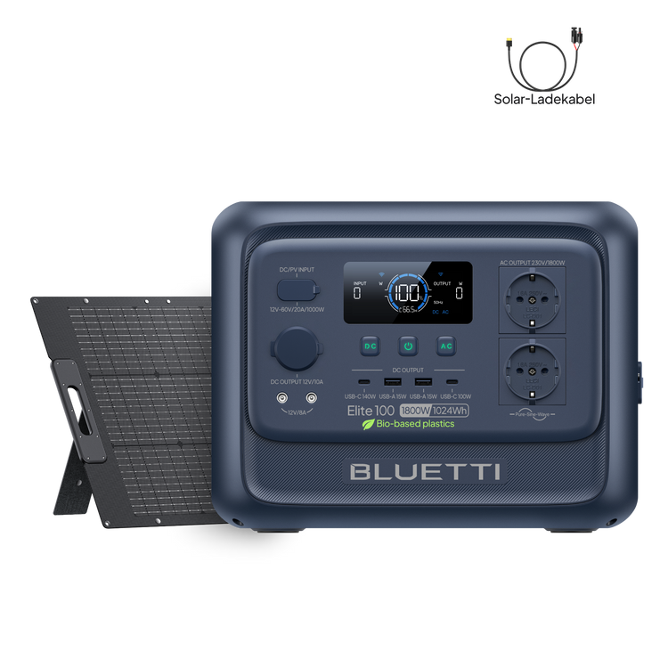 BLUETTI Elite 100 V2 Tragbare Powerstation | 1800 W 1024 Wh (Nur Für Deutschland)
