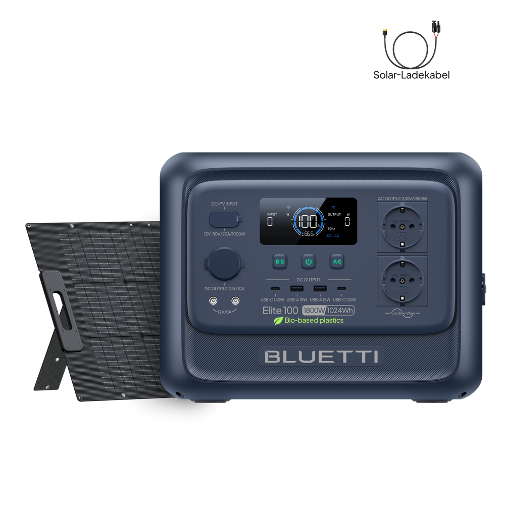 BLUETTI Elite 100 V2 Tragbare Powerstation | 1800 W 1024 Wh (Nur Für Deutschland)
