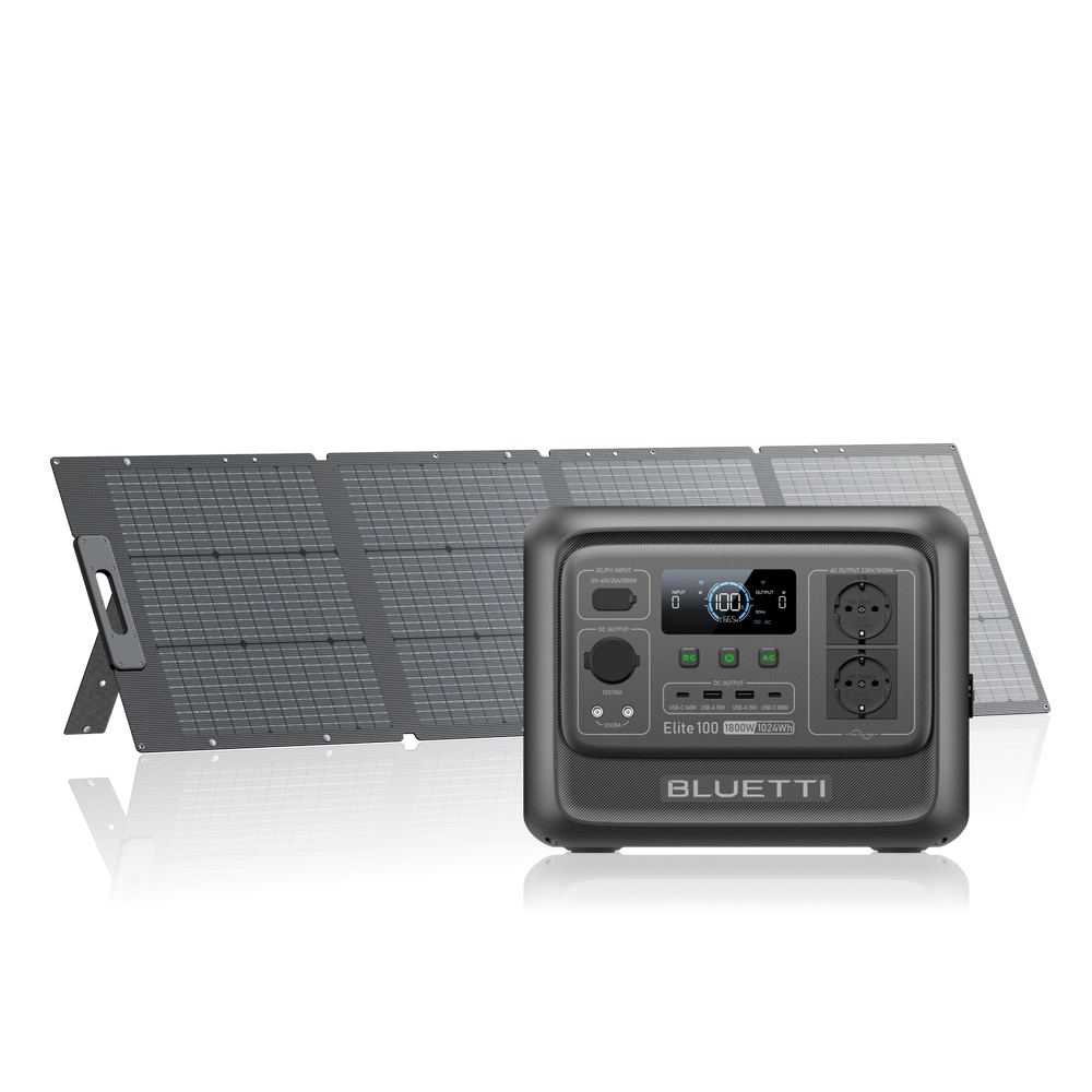 BLUETTI Elite 100 V2+200 W Solar | 1800 W 1024 Wh 200 W Solar Kit (Nur Für Deutschland)