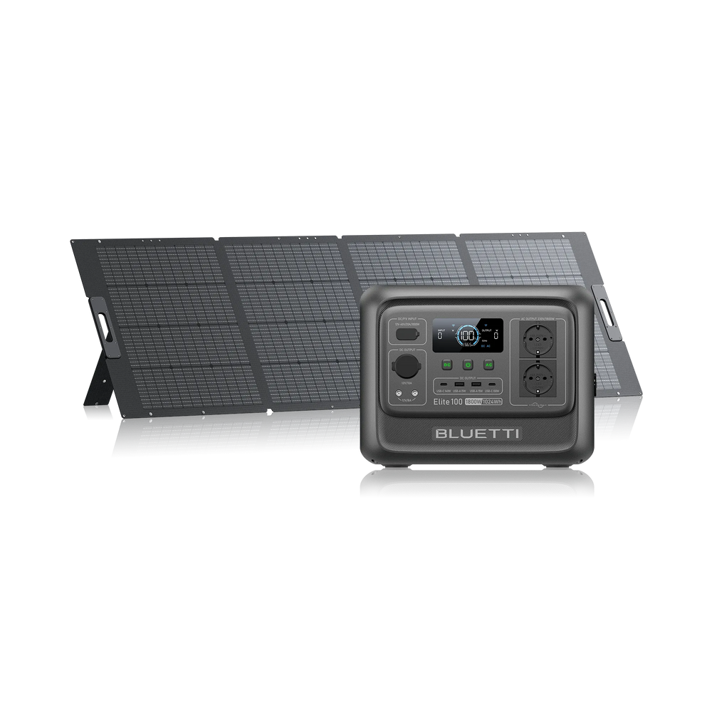 BLUETTI Elite 100 V2+350 W Solar | 1.800 W | 1.024 Wh | 350 W Solar Kit (Nur Für Deutschland)