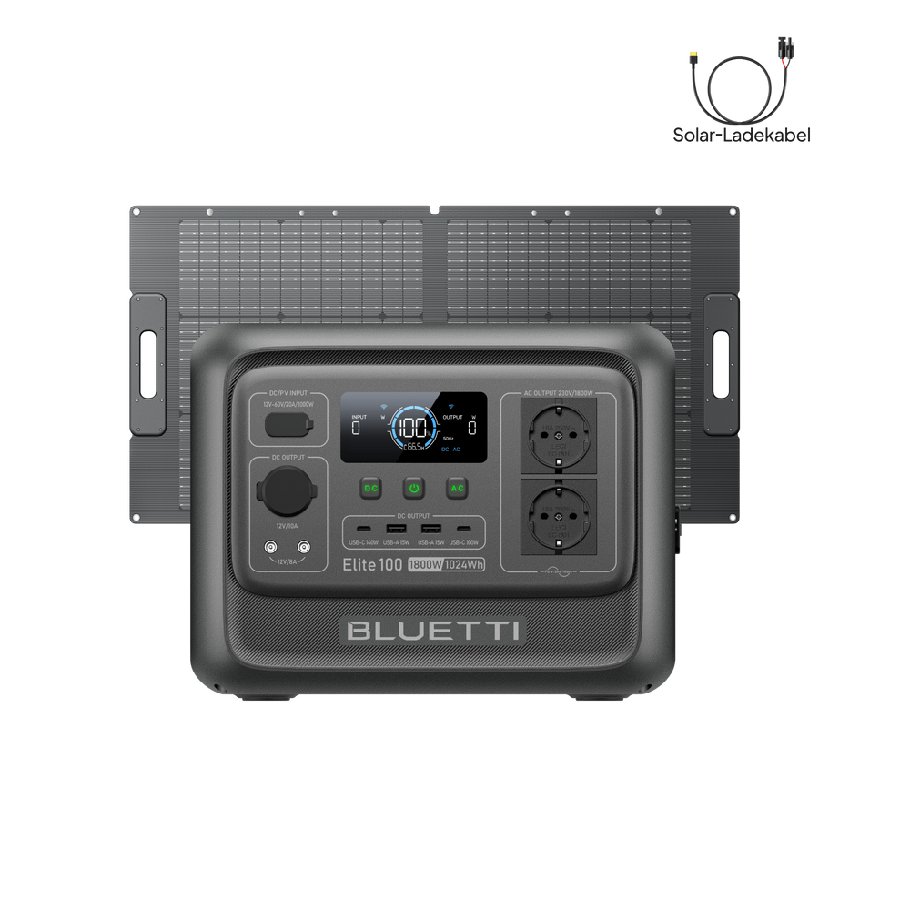 BLUETTI Elite 100 V2 Tragbare Powerstation | 1800 W 1024 Wh (Nur Für Deutschland)