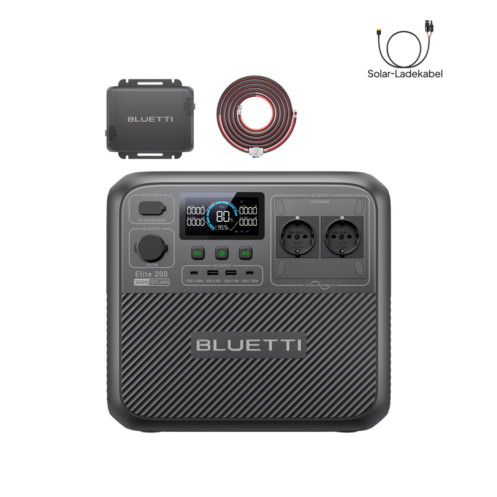 BLUETTI Elite 200 V2 Tragbare Powerstation | 2600 W 2073,6 Wh (Nur Für Deutschland)