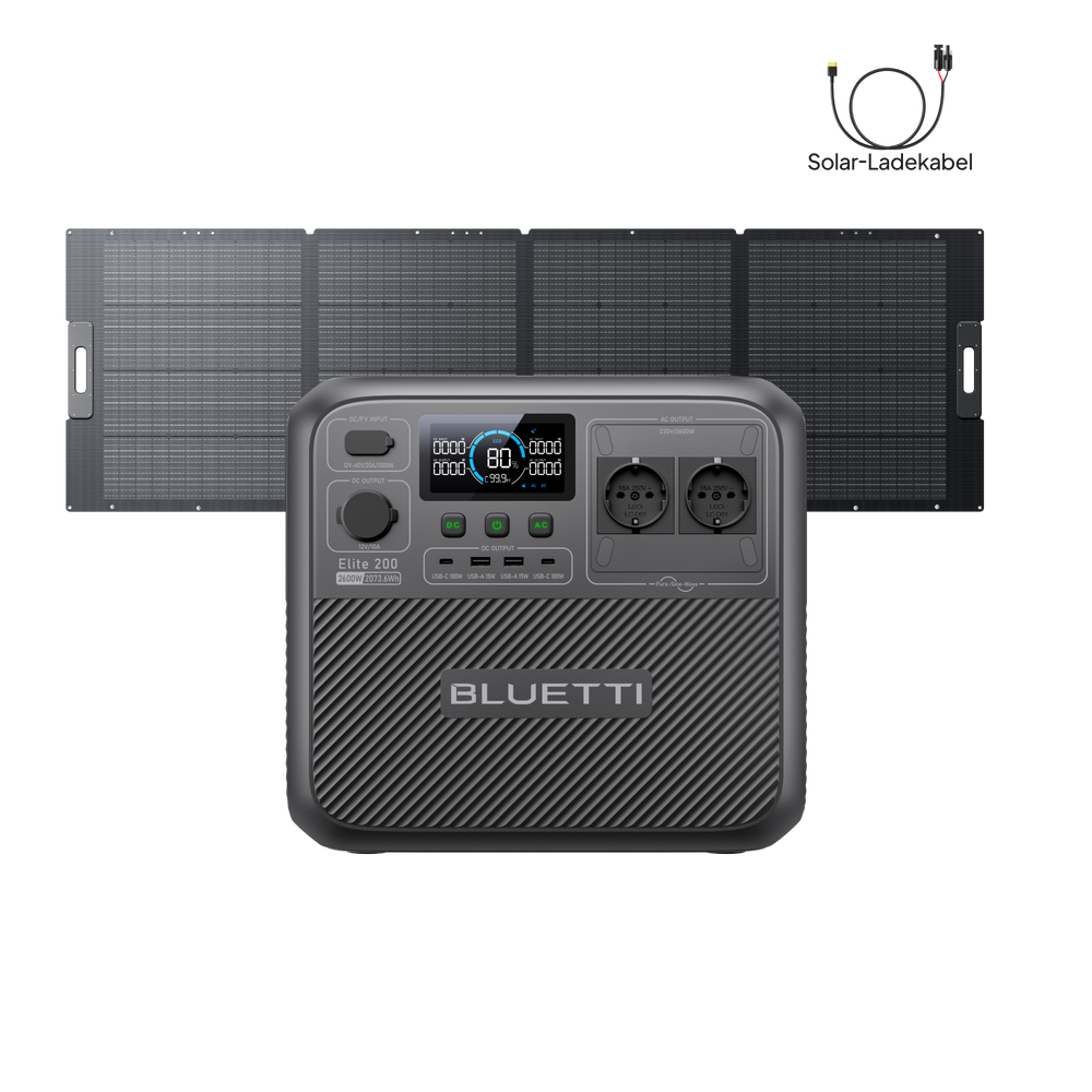 BLUETTI Elite 200 V2 Tragbare Powerstation | 2600 W 2073,6 Wh (Nur Für Deutschland)