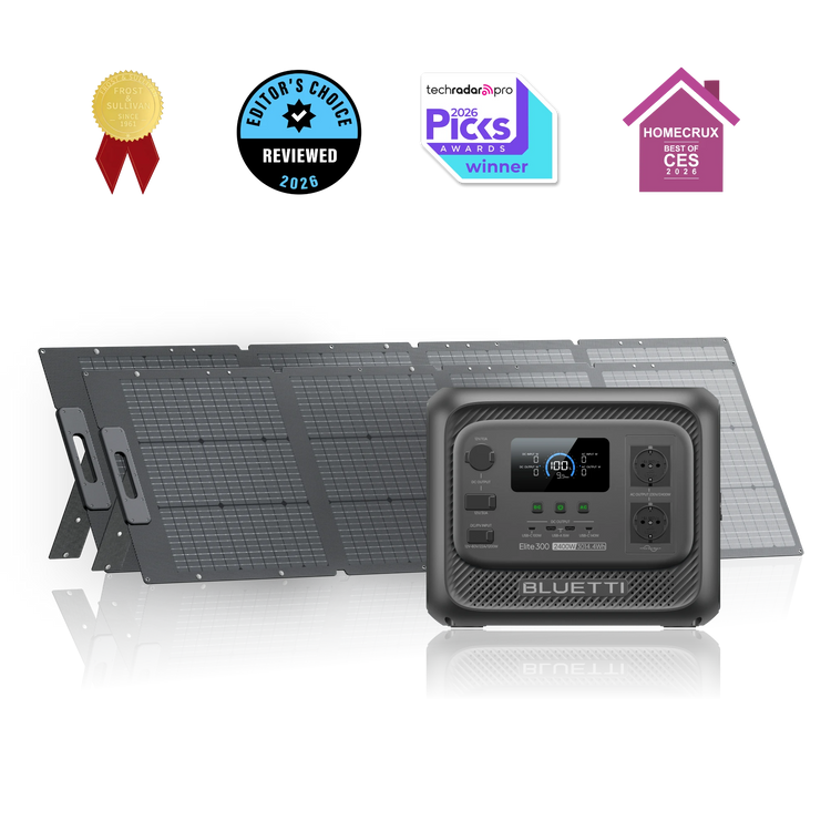 BLUETTI Elite 300+2*200W | 2.400W 3.014,4Wh 400 W Solar Kit (Nur Für Deutschland)