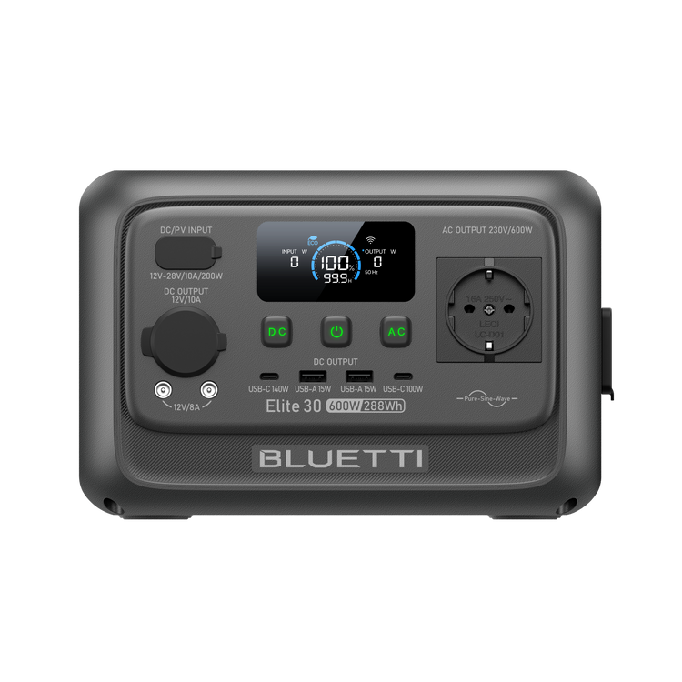 BLUETTI Elite 30 V2 Tragbare Powerstation | 600 W 288 Wh (Nur Für Deutschland)