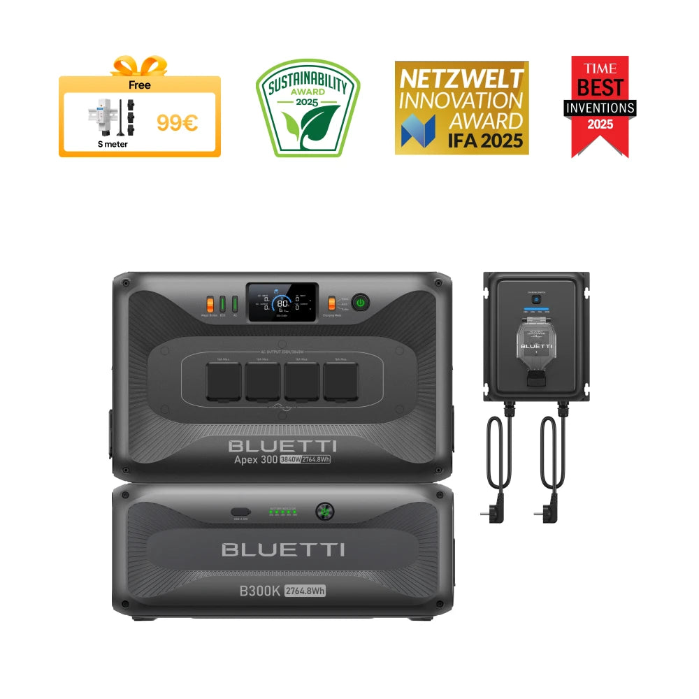 Transfer Hub + Apex 300 + B300K | 3.840 W | 5.529,6 Wh | 800W Grid-tied Ouput (Nur Für Deutschland)