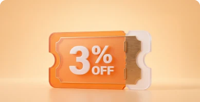3 % Rabatt