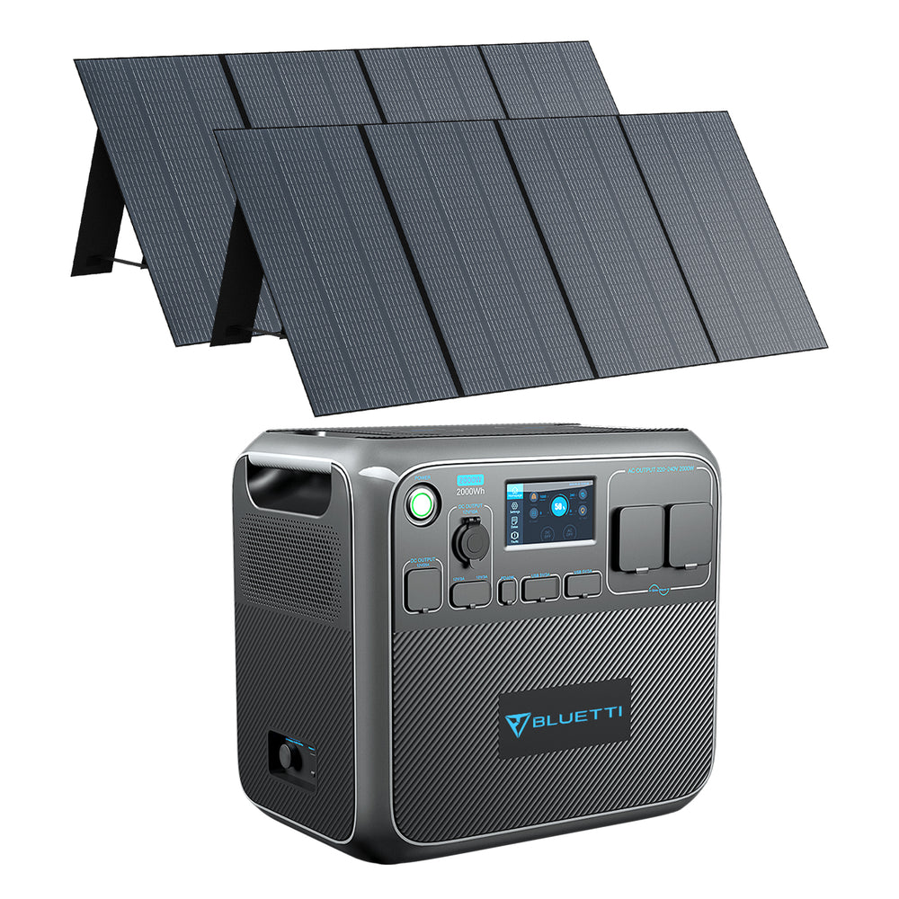 bluetti ac200p + 2*pv350 stromaggregat solar
