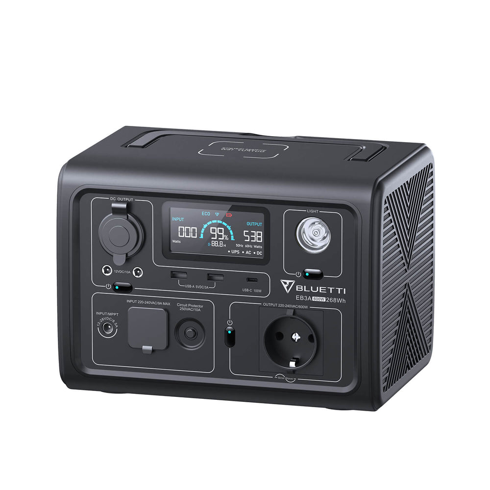 BLUETTI EB3A Tragbare Powerstation | 600 W 268 Wh (Nur Für Deutschland)