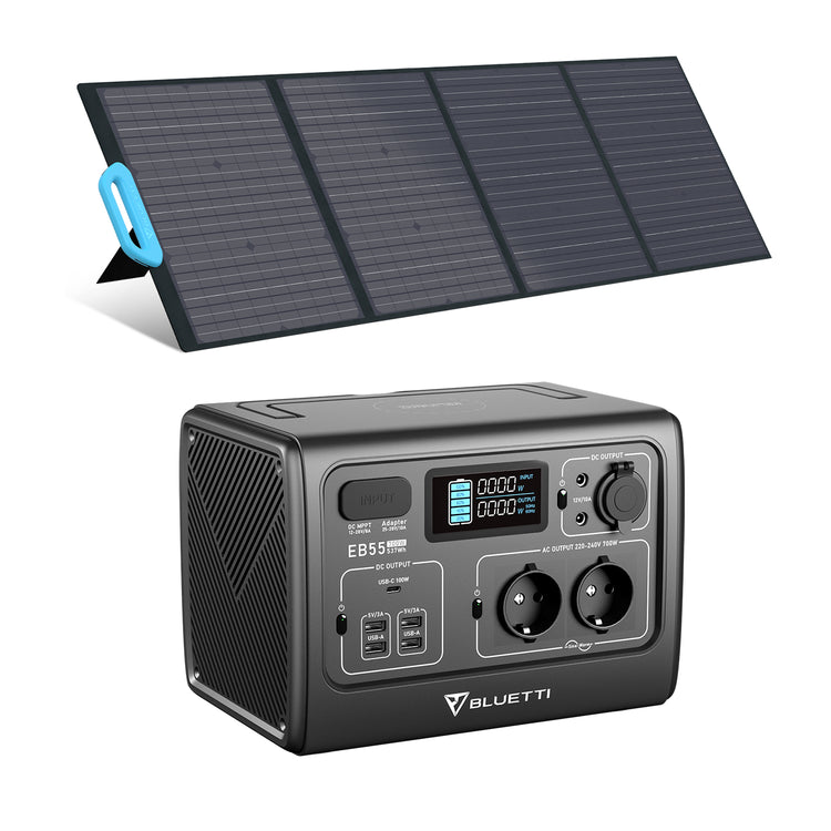 BLUETTI EB55 + PV120 Stromgenerator